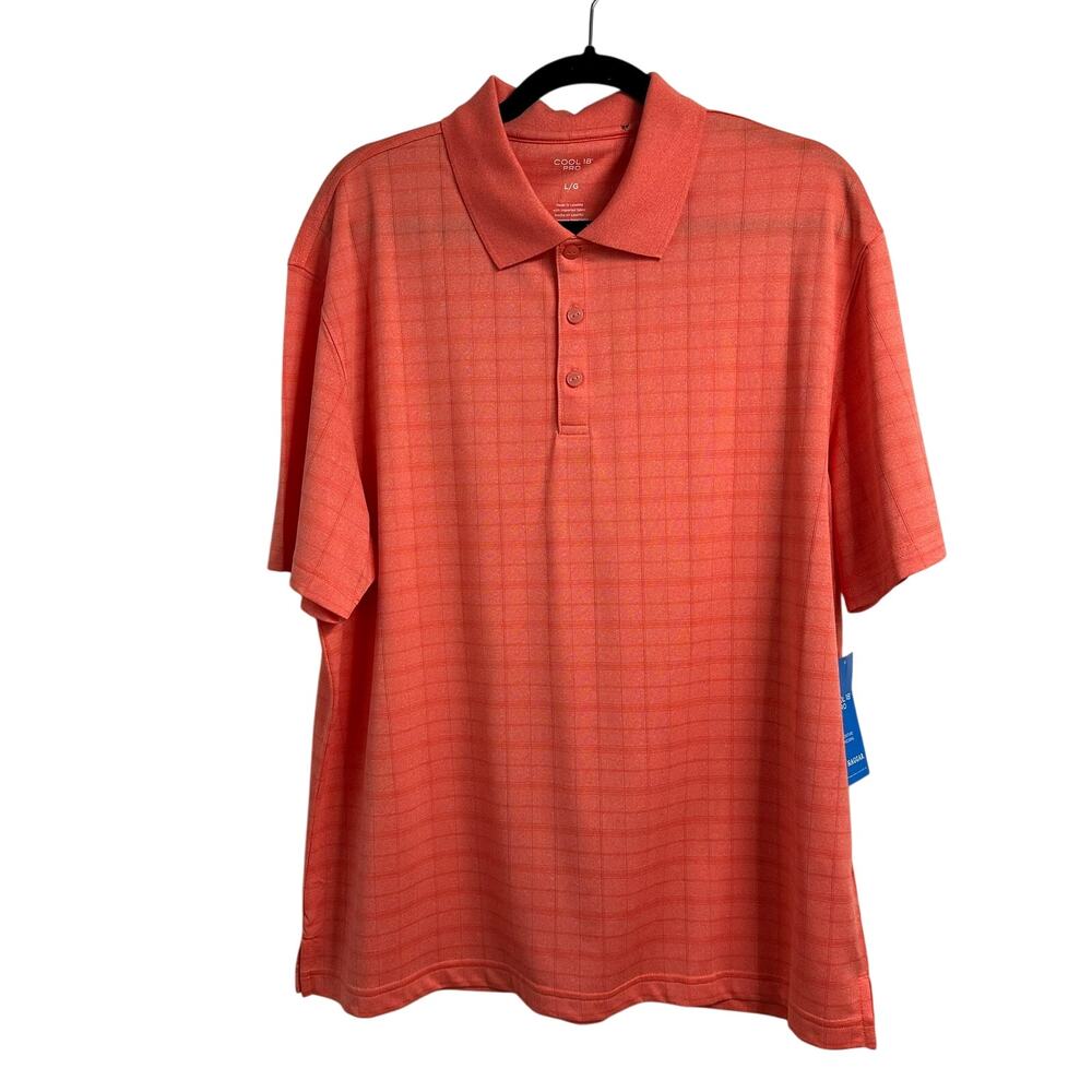 Columbia Men's Polo Large NWT Coral Cool 18 Pro‎